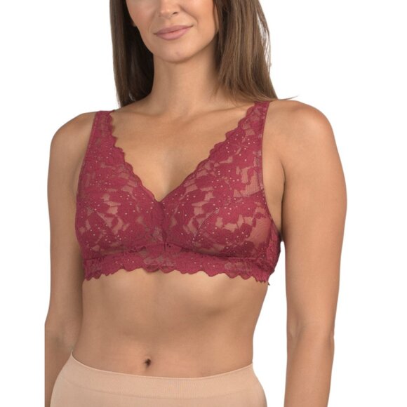 HANRO Deep Poppy Anais Lace Soft Cup Bra - Picture 1 of 2